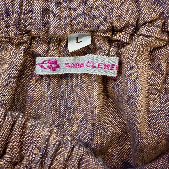 Artsy Sarah Clemens Cottagecore Linen Maxi Skirt ✨Ribbon+Tie Detail. Handmade - Picture 2 of 6